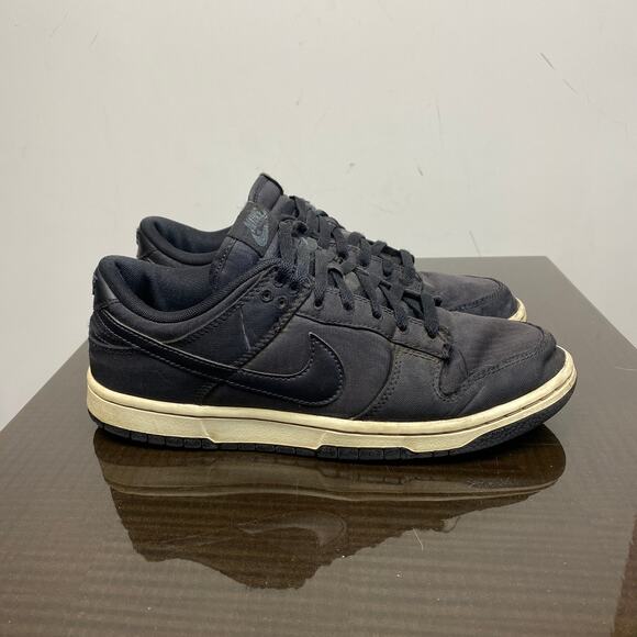 Nike Dunk Low Black Canvas Sneakers Shoes Men\'s 8 Streetwear